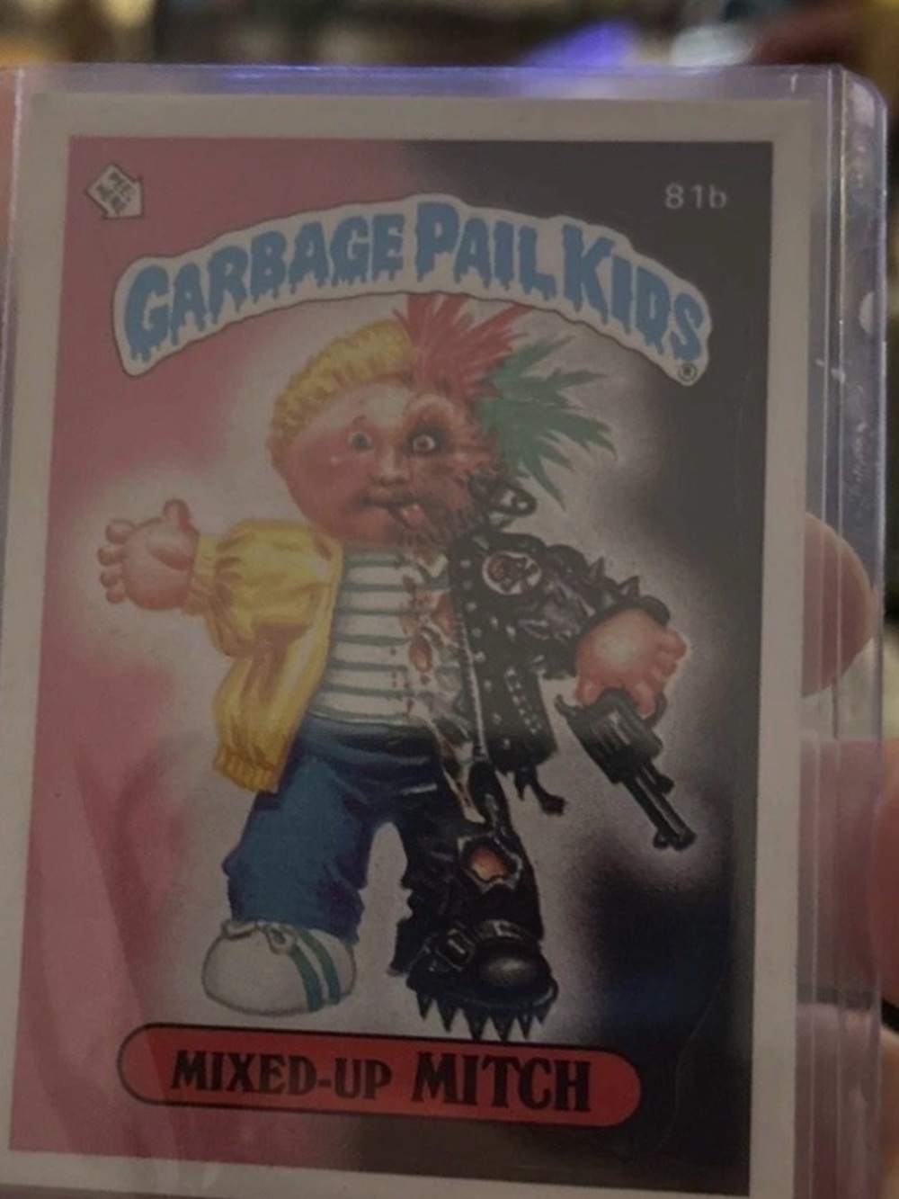 1985 Topps Garbage Pail Kids OS2 – MIXED-UP MITCH 81b VG (Glossy) Series 2